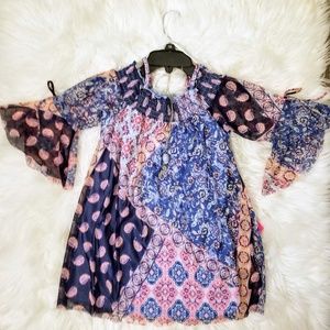 Beautiful Boho multicolored patchwork blouse